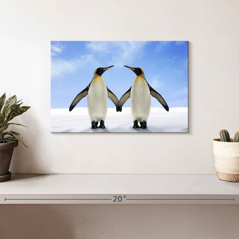 Brampt Two Flapping Penguins, 8" H x 12" W