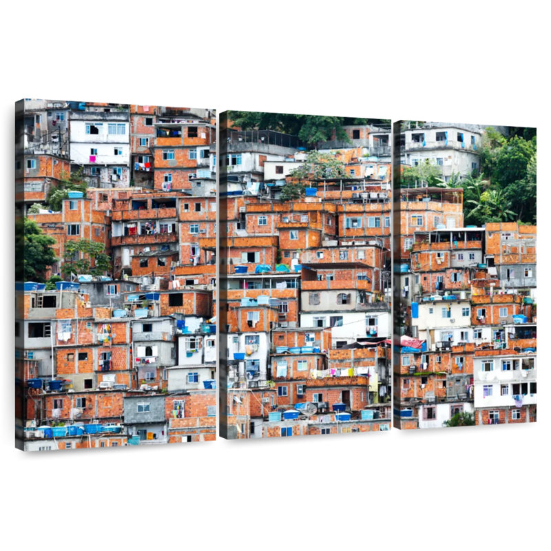 Favela In Rio, 32" H x 50" W