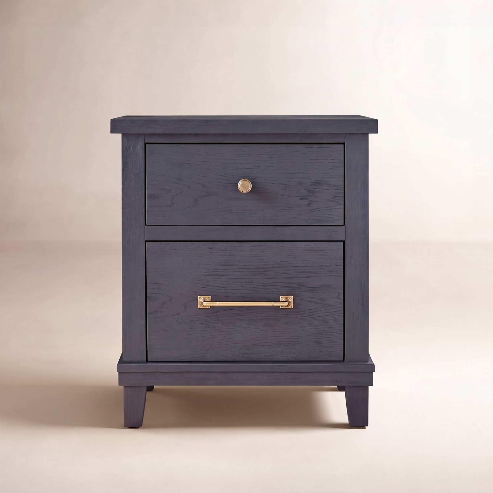 Harriett Flatiron Nightstand, Black