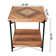 Consdan Side Table Solid Fir Wood - Metal Frame, 2-Tier End Table for Living Room/Bedroom/Office
