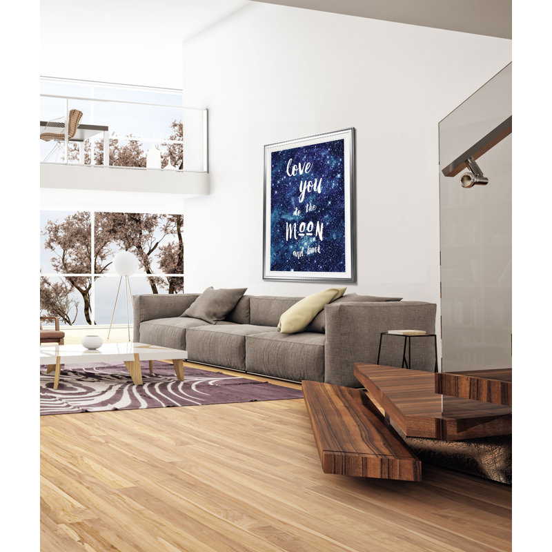 « see the stars », reproduction, H 24 po x l 20 po x P 1,5 po, Cadre argenté