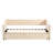 Twin Size Upholstered Daybed with Pop Up Trundle, Expandable to King, Velvet Fabric, No Box Spring Needed, Beige-118755113