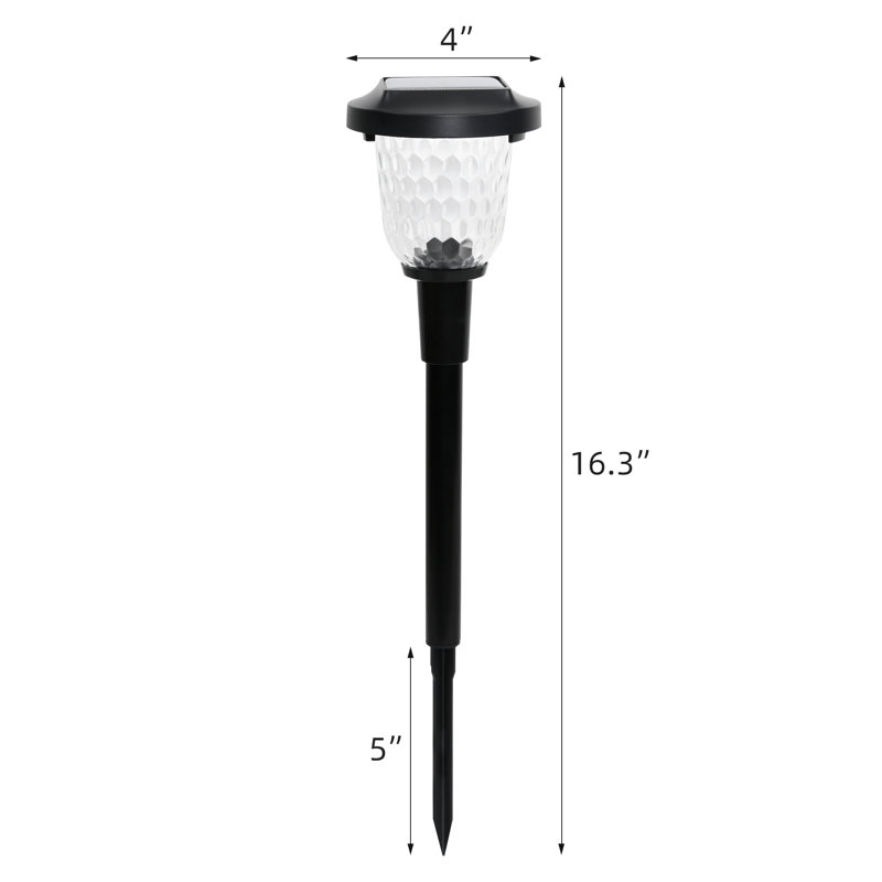 Andraia Black Solar Powered Metal Pathway Light Pack