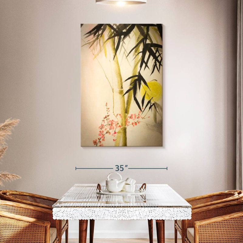 Harnek Bamboo And Plum Blossoms, 48" H x 32" W