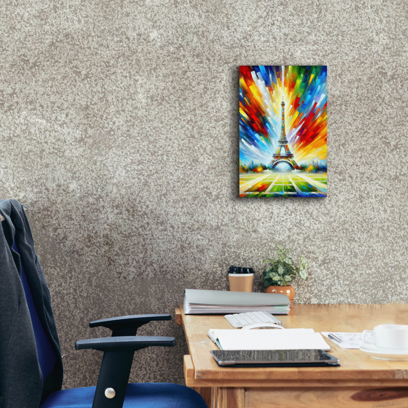 «Radiant Paris» par Rich Monet, art mural sur toile, H 18 po x l 12 po x P 0,75 po