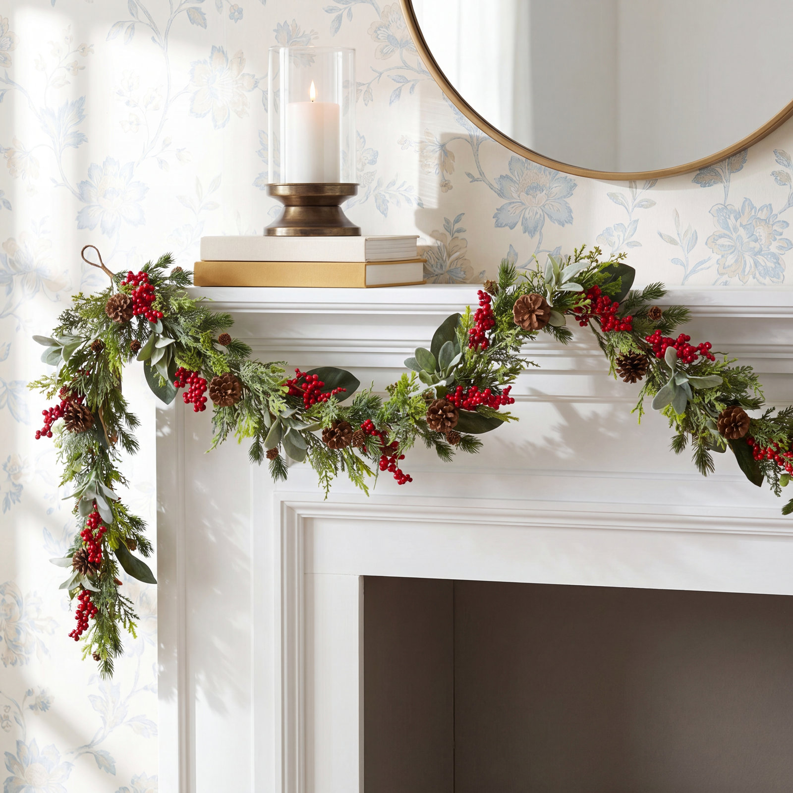 9' Berries and Greenery Garland
