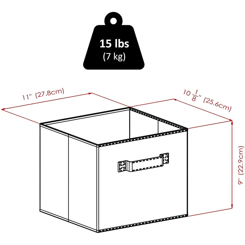 Winsome Wood 3-Section Storage Shelf With Foldable Fabric Baskets, Solid And Composite Wood Design
