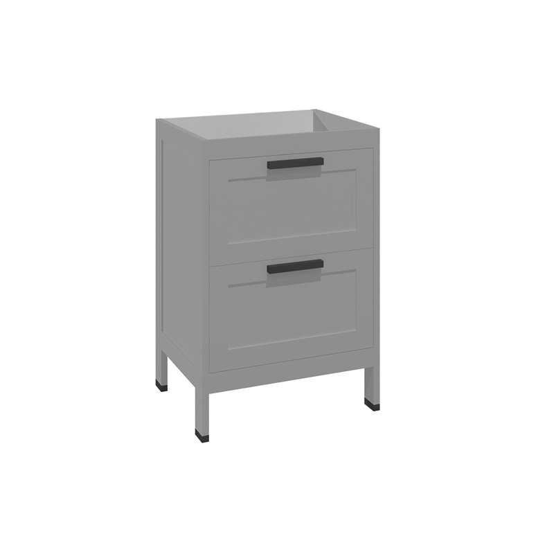 Base de meuble-lavabo mural simple 24 po Lakeside, Brume matte