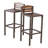 Set of 2 Outdoor Acacia Wood Bar Stools with Metal Frame - Industrial Style Counter Height Stools