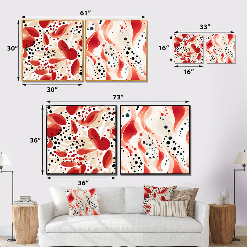 Corvell - ensemble de 2 reproductions d'art sur toile, Toile tendue, H 16 po x l 33 po x P 1 po