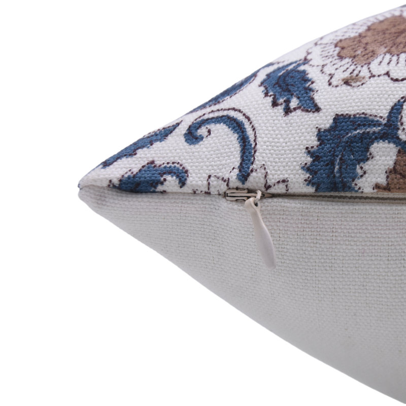 Housse de coussin rectangulaire intérieure / extérieure en coton Mandakini, H 36 po x l 14 po