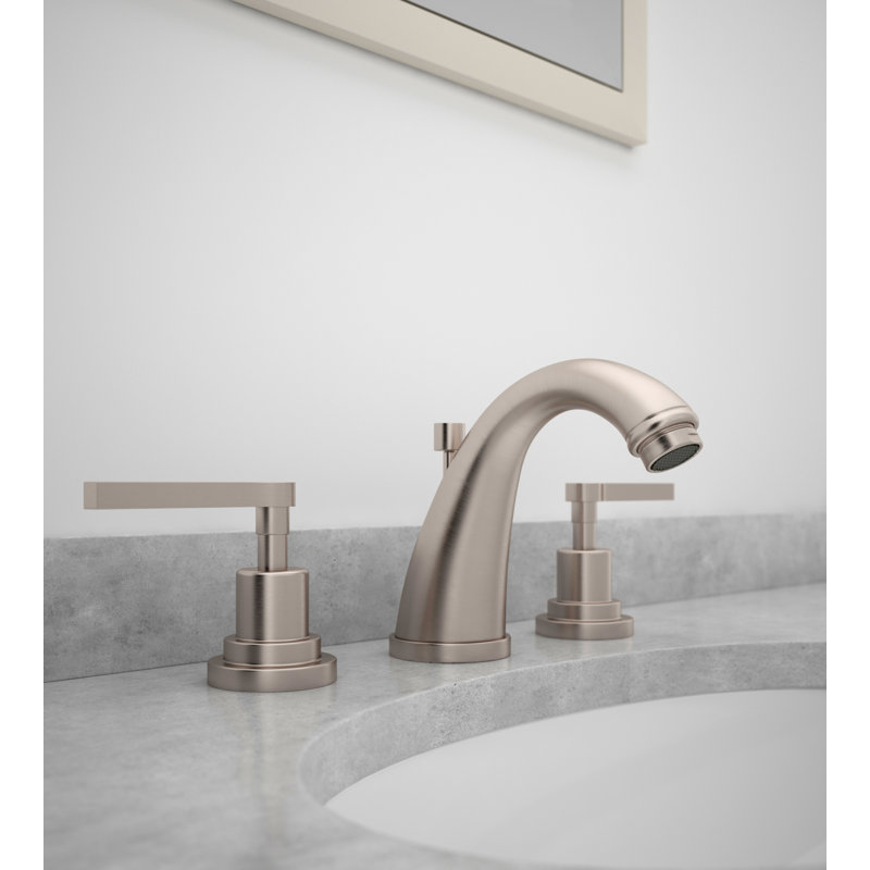 Lombardia® Widespread Bathroom Faucet with Drain Assembly, Cross Handle, Unlacquered Brass