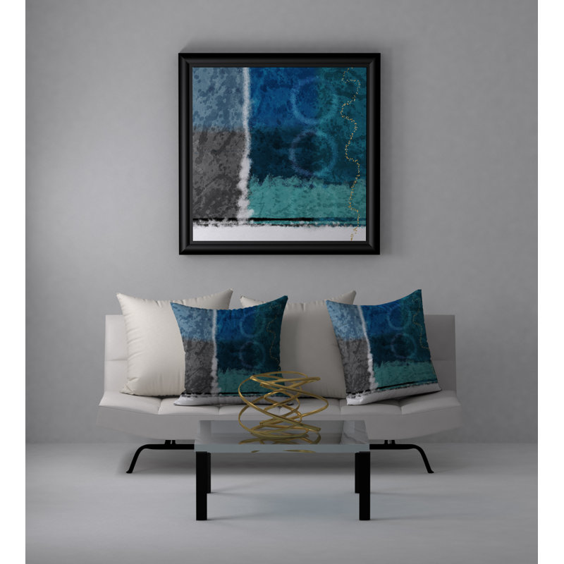 Abstract Throw Pillow, 24" H x 24" W