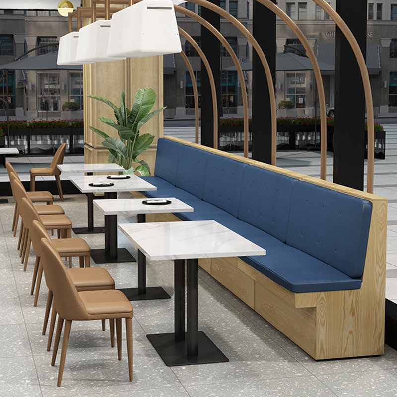 Banc rembourré en similicuir Fashion Light Luxury