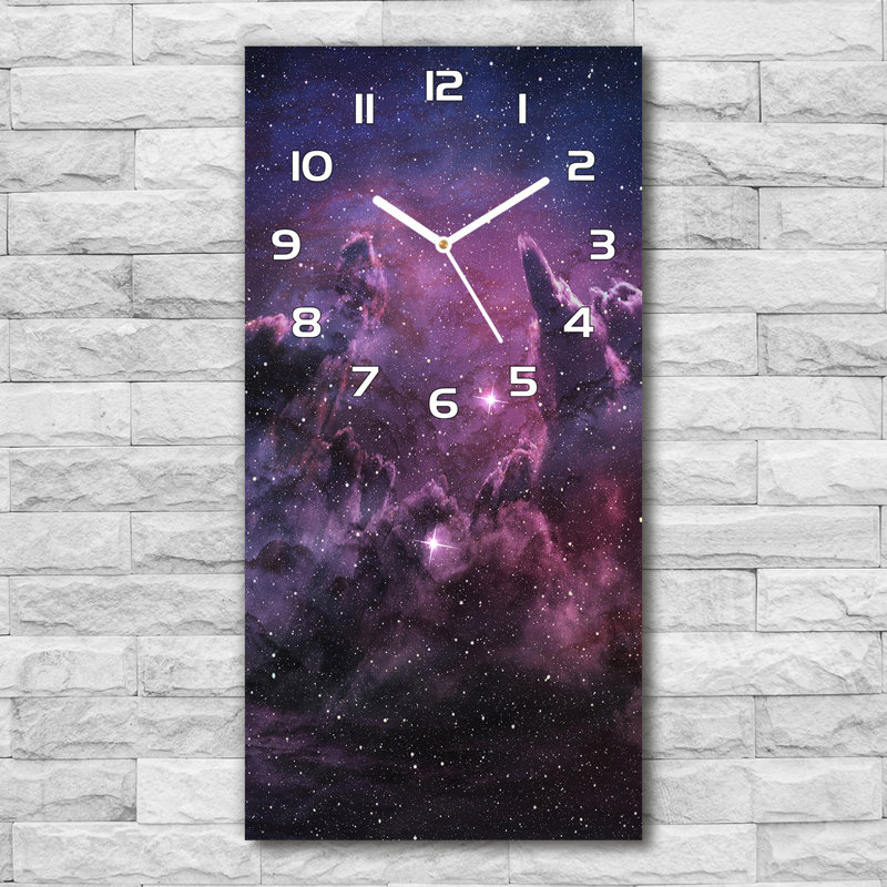 Jellisa Glass Wall Clock, Purple/White
