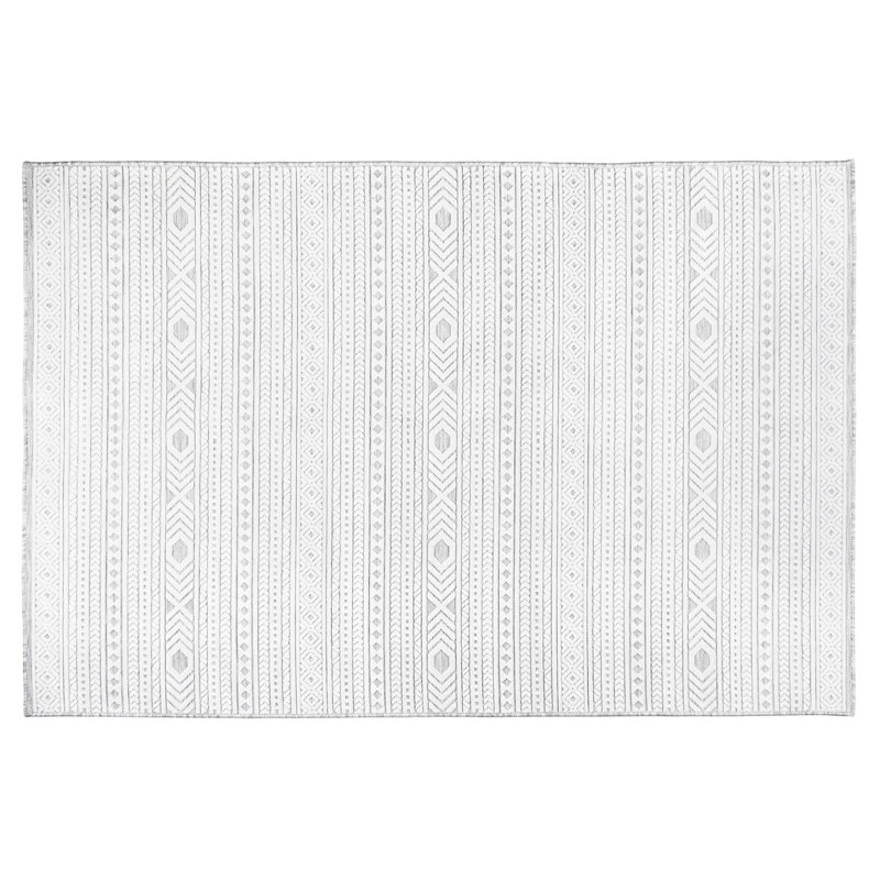 Tapis rectangulaire en polypropylène tissé à la machine de couleur unie Vassallo, Rectangle 5 pi 2 po x 7 pi 7 po
