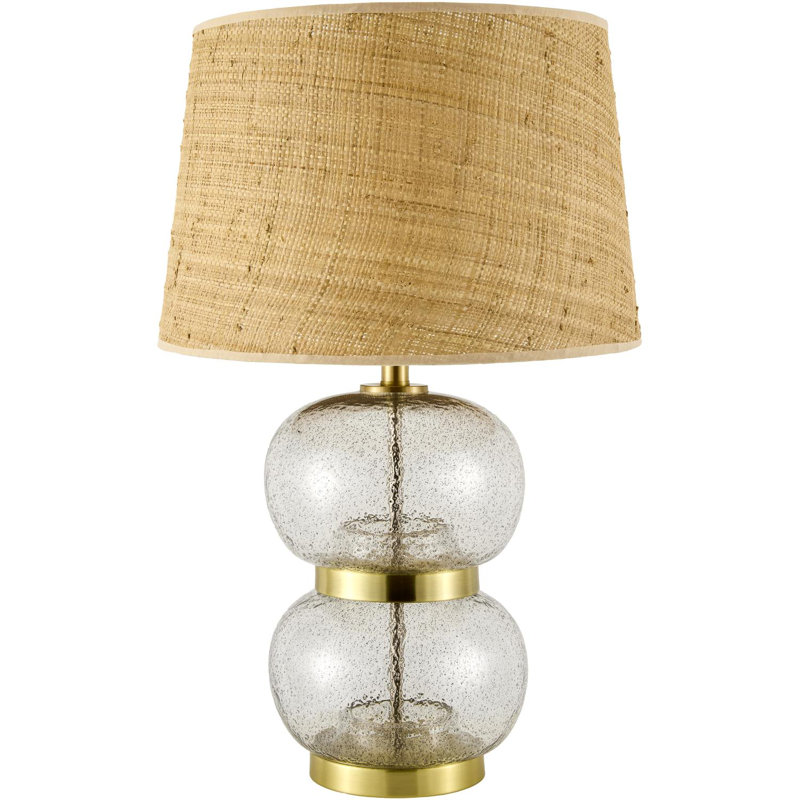 26.75" H Glass Table Lamp, Brown