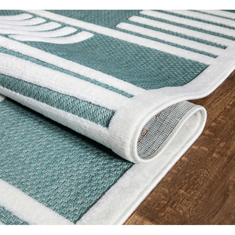 Catonsville Geometric Indoor / Outdoor Area Rug, Rectangle 60 x 110cm