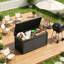 Boîte de rangement de 260 gallons, grande boîte de rangement extérieure en résine imperméable pour meubles de patio-105255259