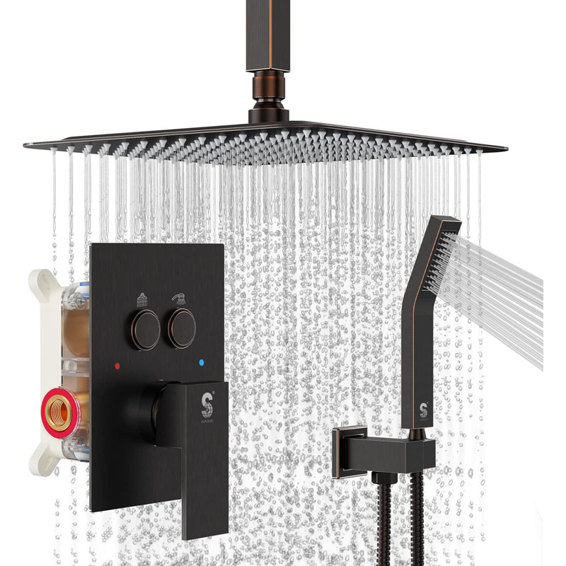 12 Inch Shower System With Push Button