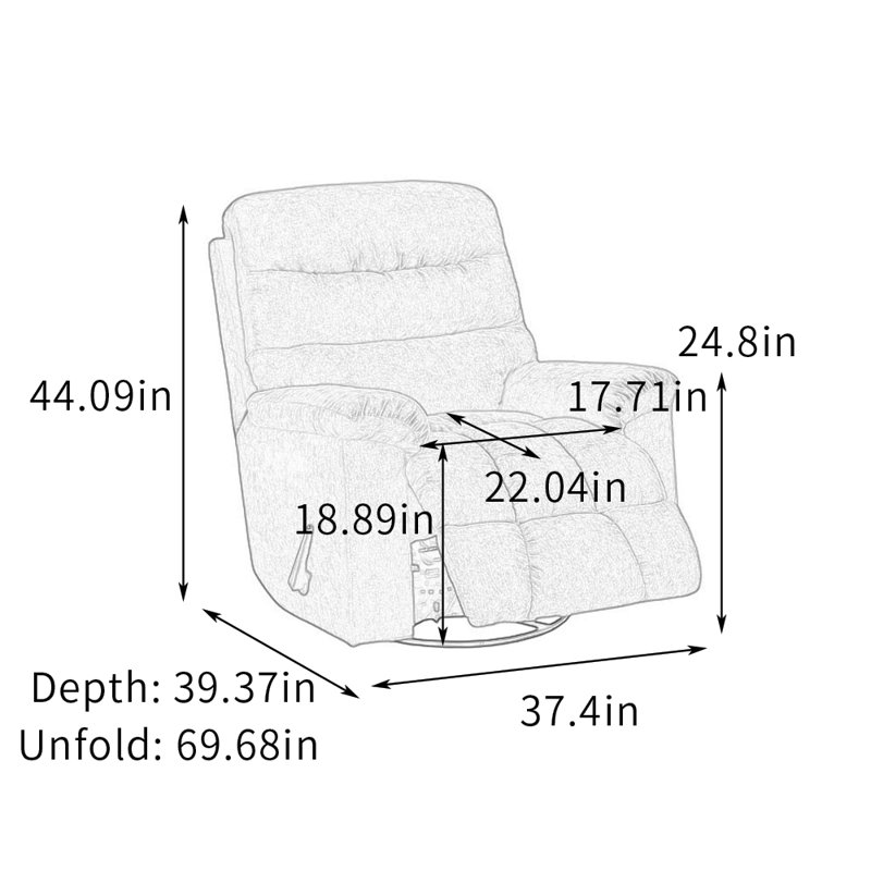 Fauteuil inclinable multifonctionnel pour salon simple, Jaune