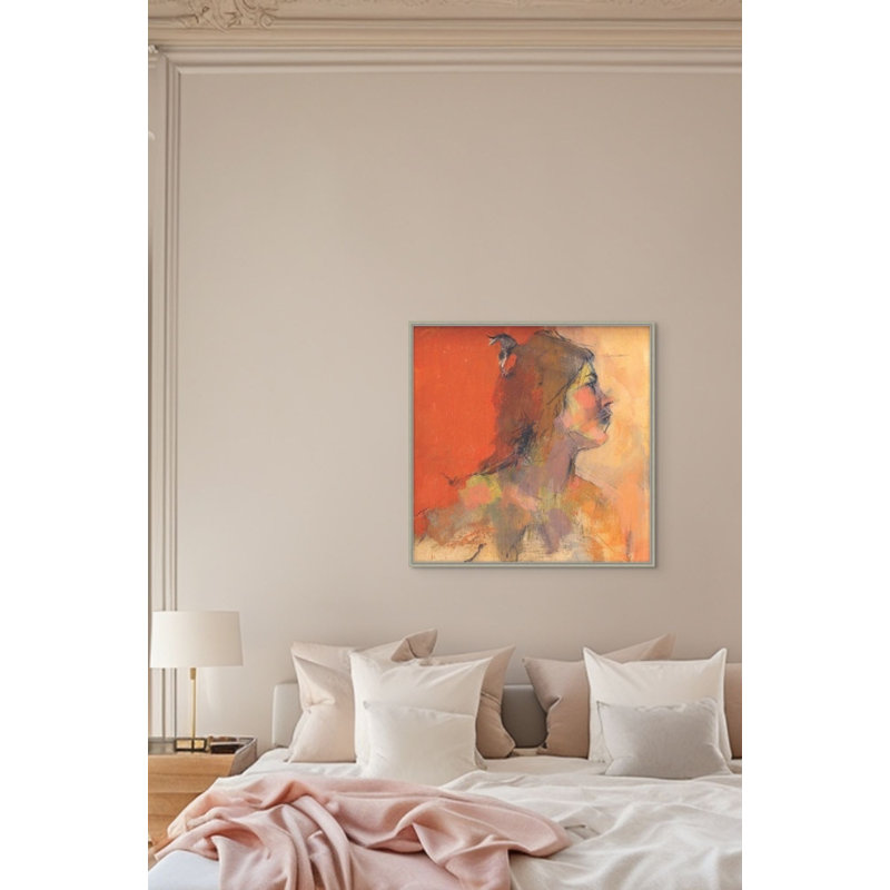Girl In Orange 1 Print, 34.25" H x 34.25" W