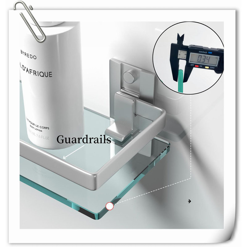 Tablette de douche murale Gavivi, Argent