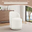 Chaise rembourrée d'appoint en chenille beige-111969058