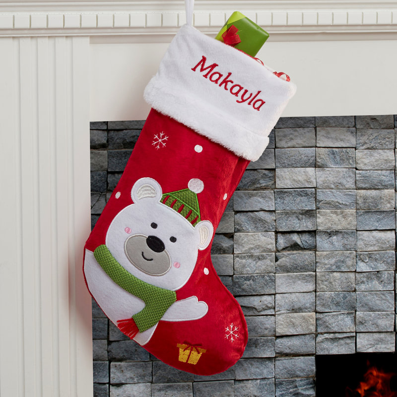 Santa Claus Lane Personalized Stocking, Yes