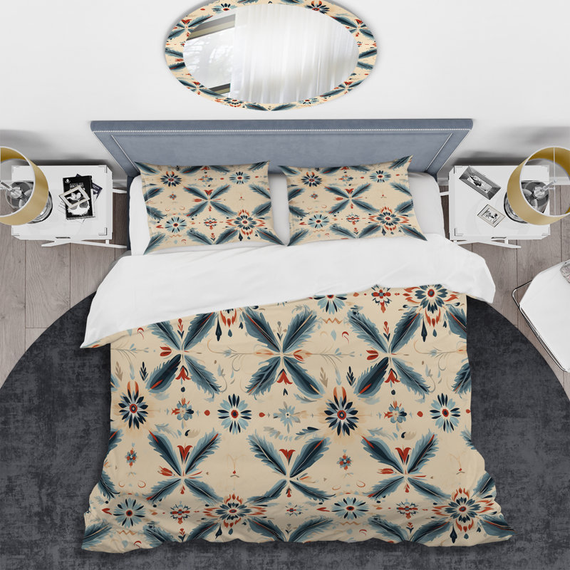 Ensemble de housse de couette Nomadic Harmony, Housse de couette pour grand lit et 2 taies décor