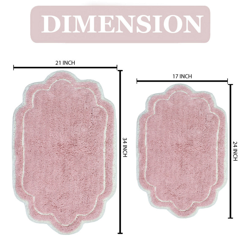 Tapis pour salle de bain Dobrinka, Rose