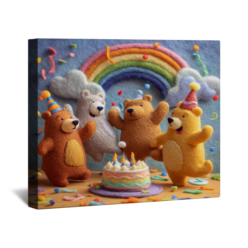 Toile tendue sur toile Felt Bear, 20 po x 30 po
