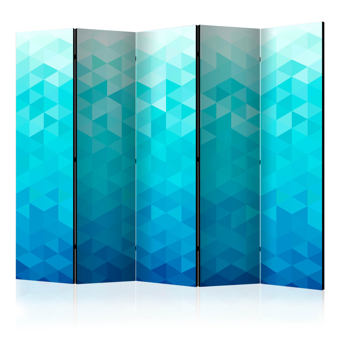 225cm W x 172cm H 5 - Panel Wood Folding Room Divider