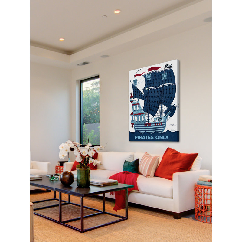 Pirates Only - Wrapped Canvas Print, 61cm H x 41cm W