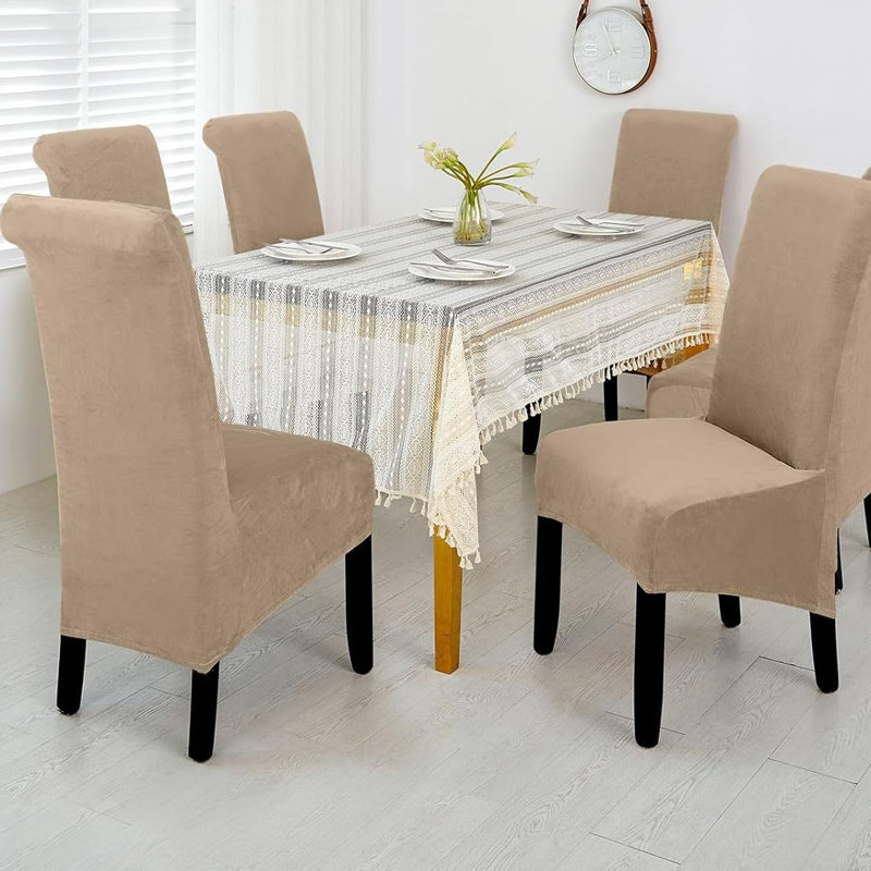 Polyester Box Cushion Dining Chair Slipcover