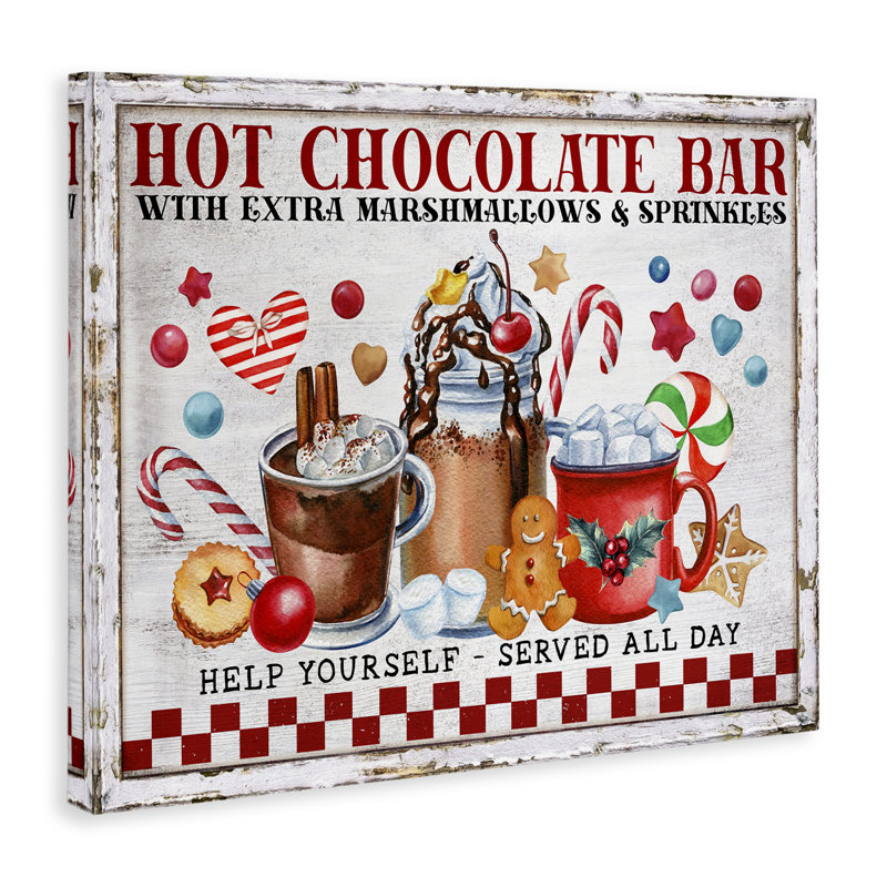Art mural sur toile "Hot chocolat" par Creatif Belle, H 36 po x l 48 po