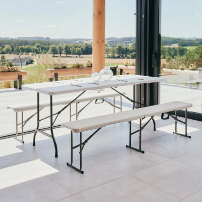 Rayn 8 - Person Patio Dining Set with Rectangular Table