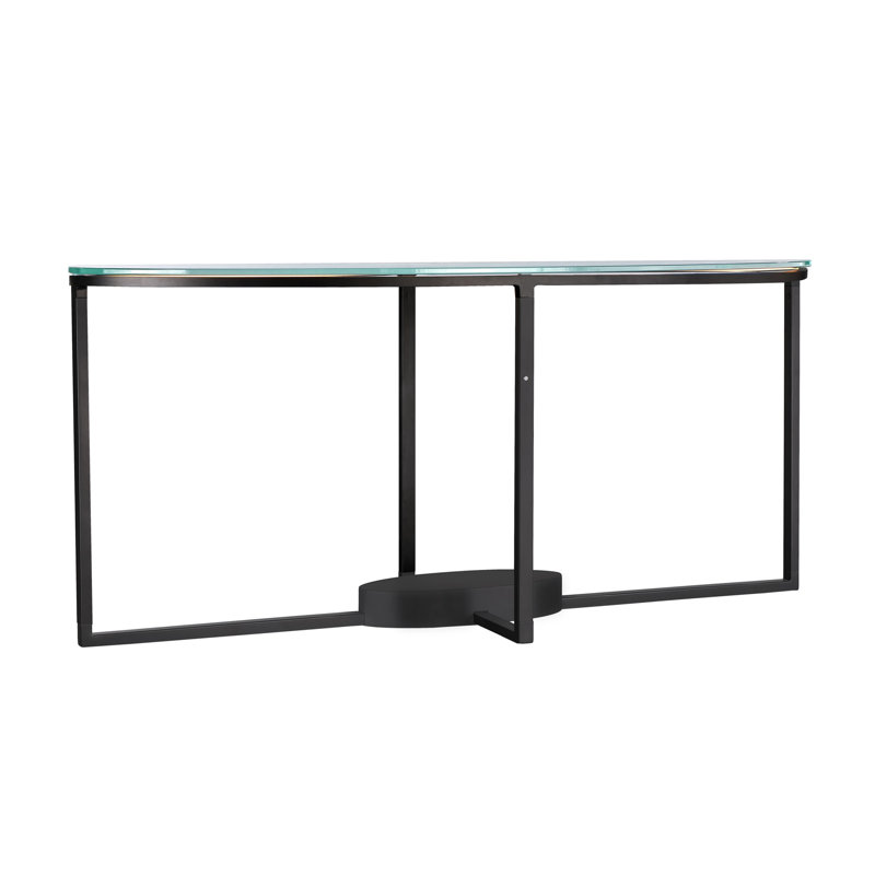 Tavola Matte Black Oval LED Coffee Table with Glass Top