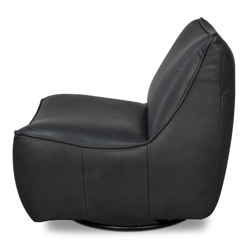 Kennett Swivel Armless Chair, Santoni Black