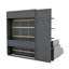 Grand lit escamotable multifonctionnel, bois gris, style moderne avec rangement pour la maison