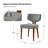 Mid Century Modern Upholstered Dining Chairs-1063126759
