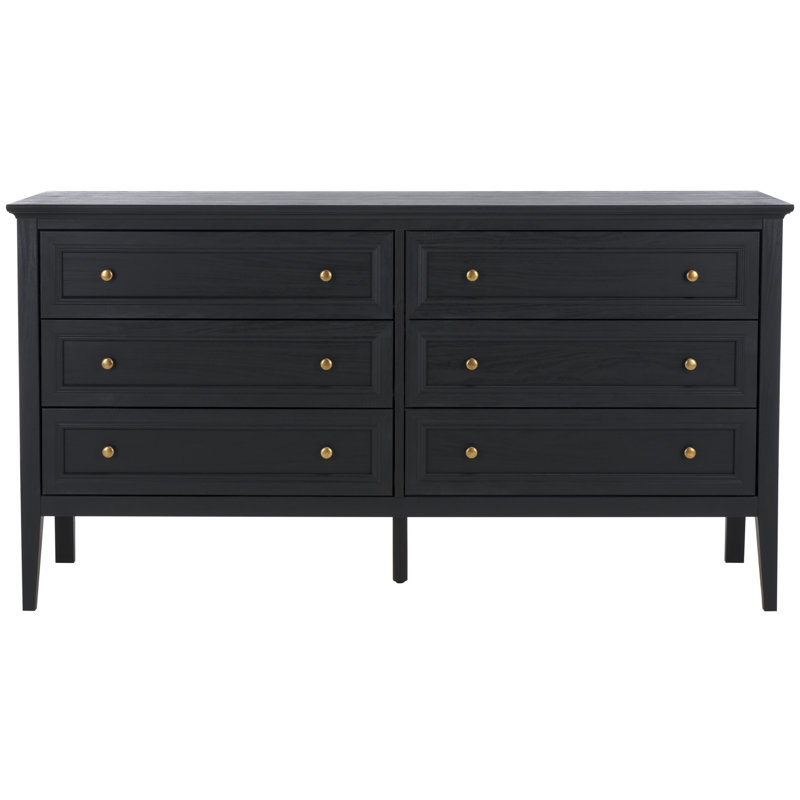 Commode 6 tiroirs Cardae, Noir