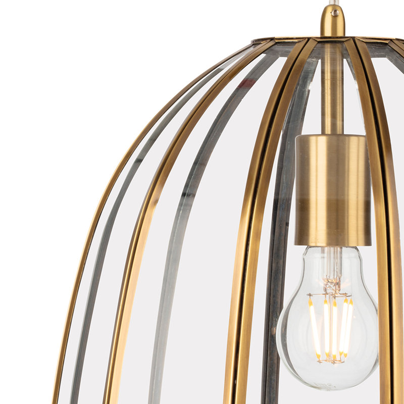 1 - Light Gold Dome Pendant