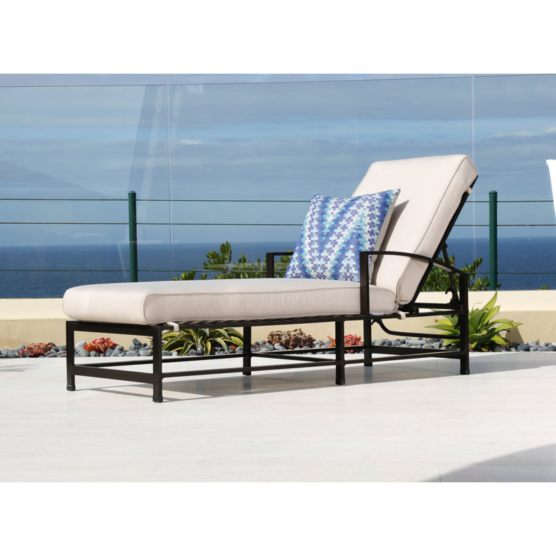 La Jolla Outdoor Chaise Lounge, Echo Midnight Sunbrella®