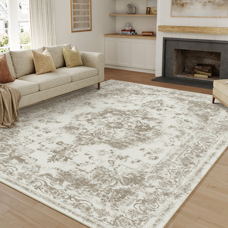  Tapis élégant et moderne tissé à la machine en brun, Rectangulaire 8 pi x 10 pi