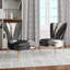 Chaise d'appoint rembourrée en velours Mid-Century Minimalistic Roller II