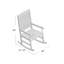 Chaise berçante pour l'extérieur en bois massif Ponce-2042701422
