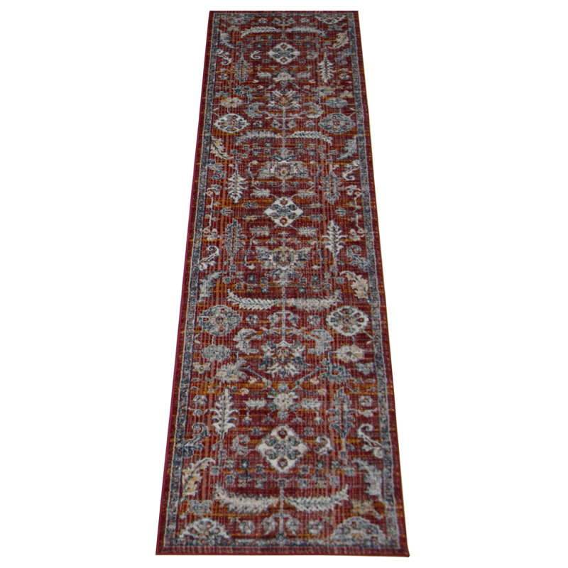 Oriental Machine-Made Red Area Rug, Runner 2'8" x 10'