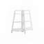 Bibliothèque, bibliothèque, étagère, 3 niveaux, h 48 po, bureau, chambre à coucher, stratifié blanc, contemporain, moderne-714970117