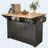 55.7" Large Kitchen Island with 2 Drop Leaf,, Rolling Kitchen Cart on 5 Wheels with Power Outlet, Folding Storage Dining Table with Spice & Towel Rack , 3 Drawers, for Kitchen, Dining Room,Black-128964658-128964662